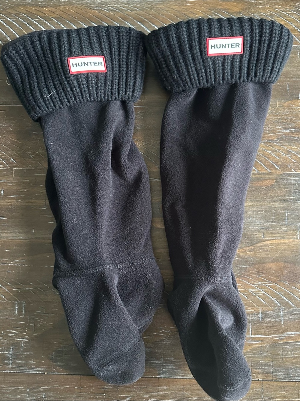 Hunter Black Ribbed Cuff Boot Socks